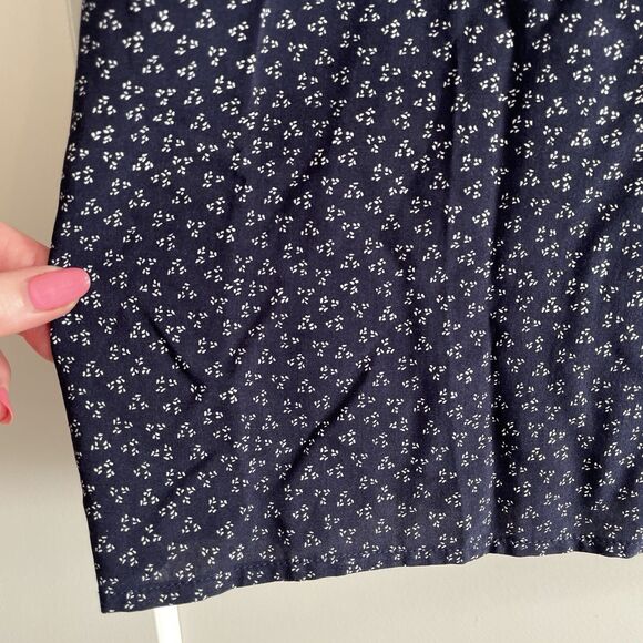 Old Navy Ditsy Floral Print 3/4 Sleeve Shift Dress Rayon Zipper Size Large - Picture 4 of 15